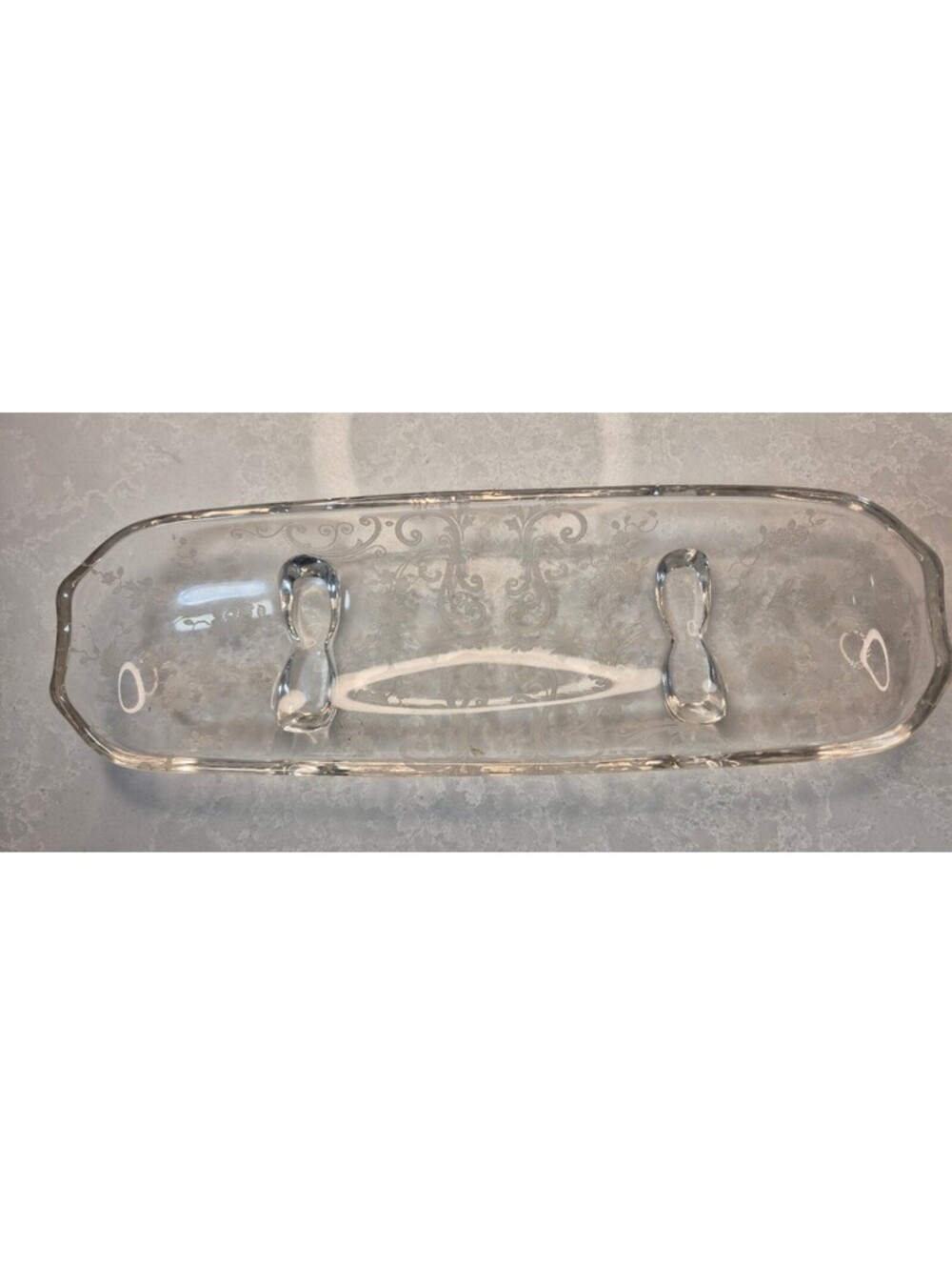 Vintage Cambridge Glass Chantilly Footed Crystal Dish - Picture 3 of 10